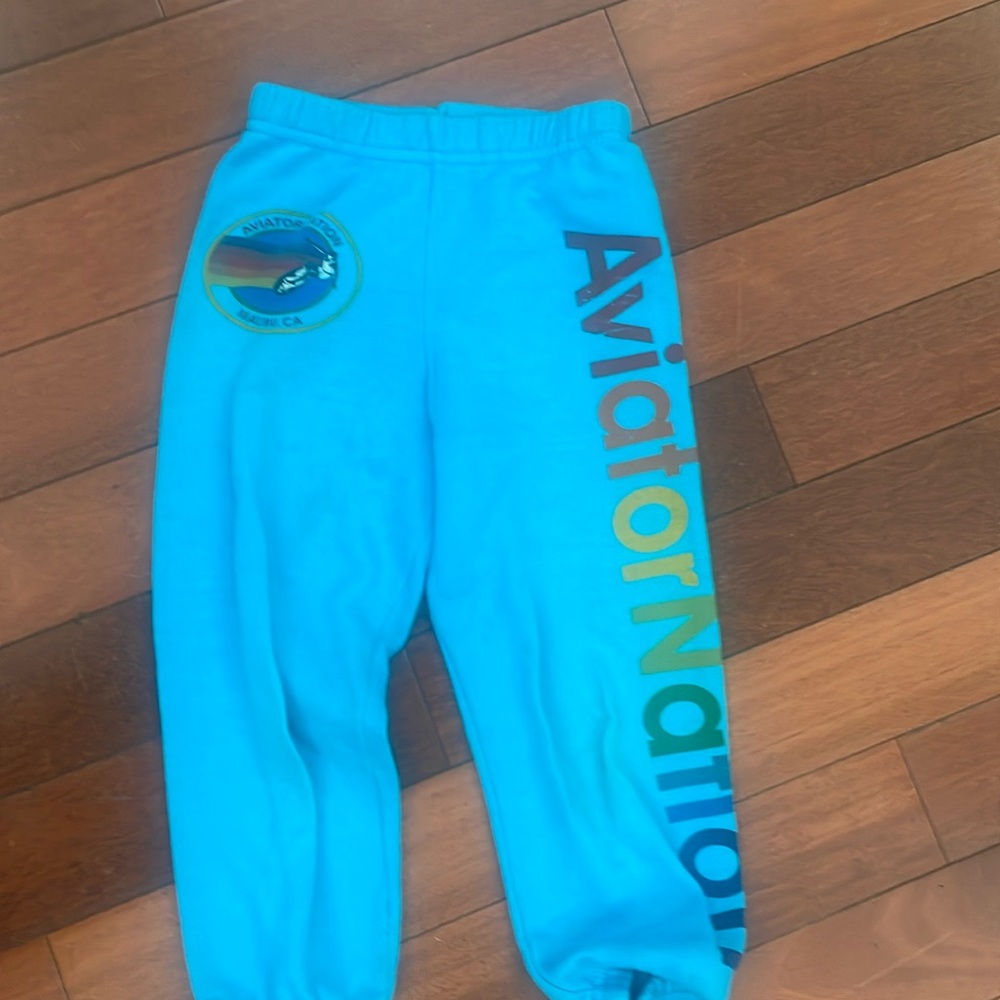 Original Girls aviator nation blue sweatpants